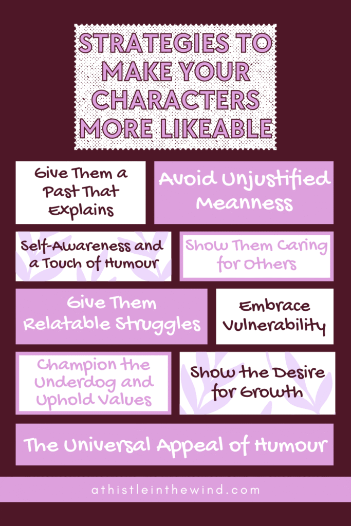 strategies to make your characters more likeable