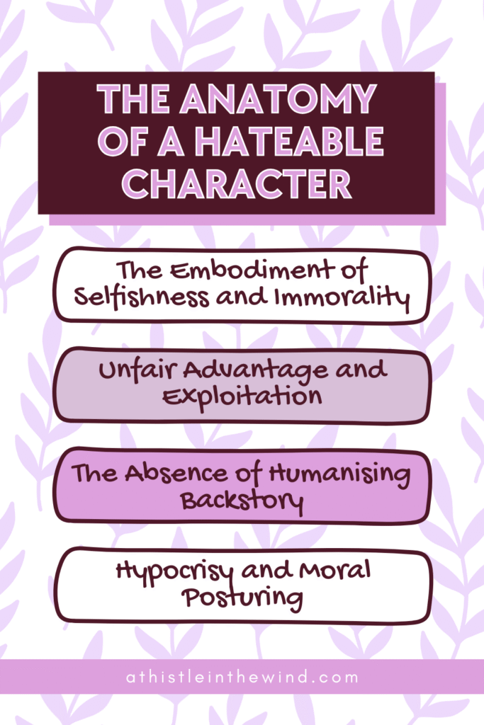 the anatomy of a hateable character