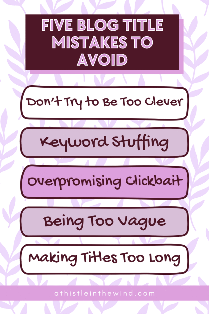 Five Blog Title Mistakes to Avoid