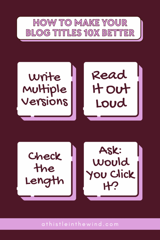 How to Make Your Blog Titles 10x Better