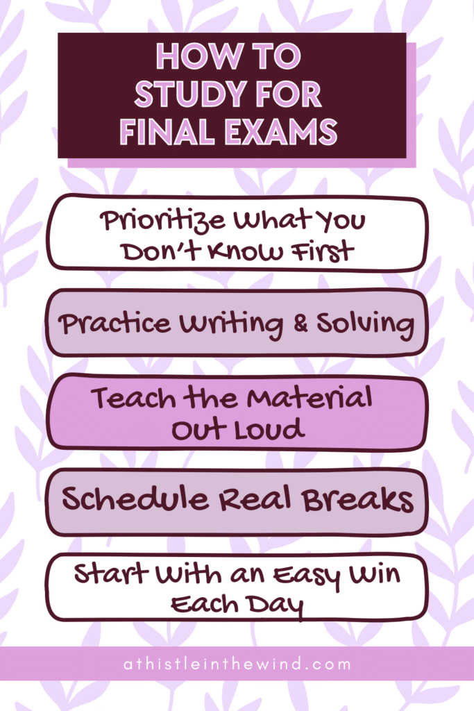 How to Study for Final Exams