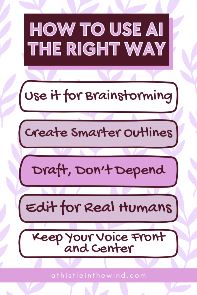 How to use AI the right way