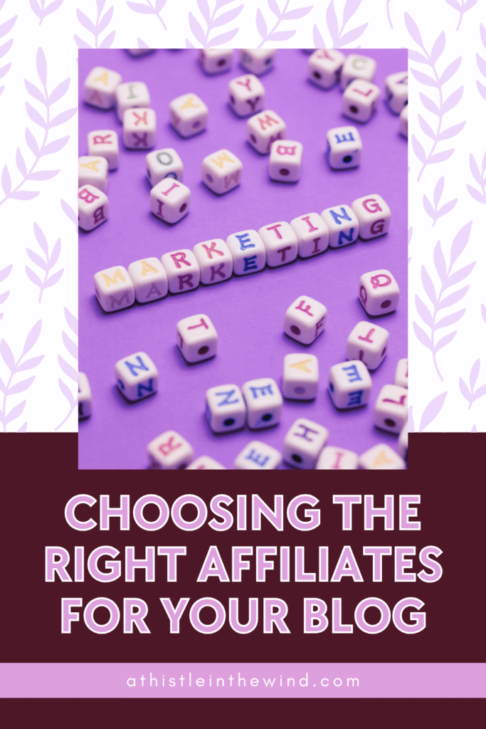 cover of how to choose the right affiliates for your blog