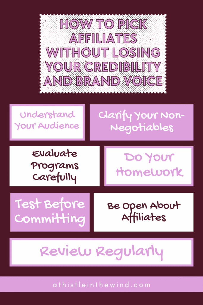 how to pick affiliates without losing your credibility and brand voice