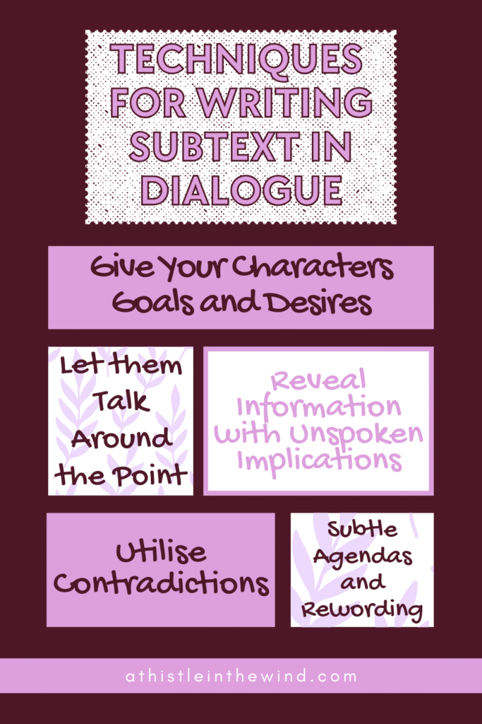 techniques for writing subtext in dialogue