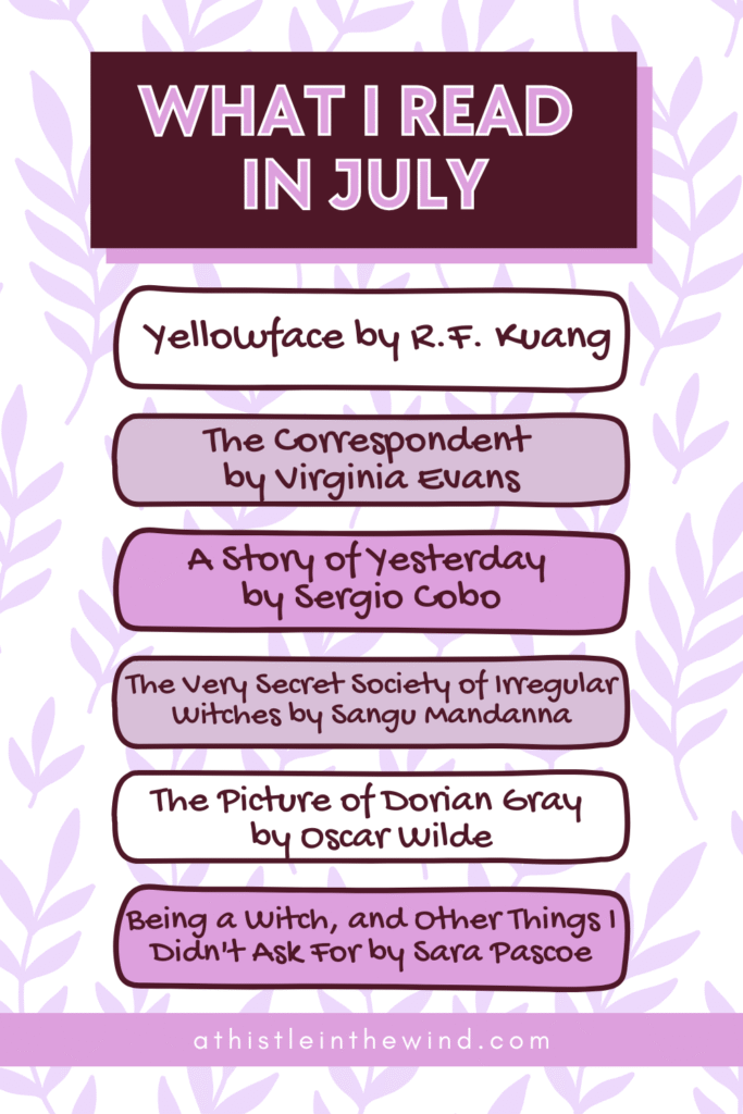 books i read in july - What I Read in July