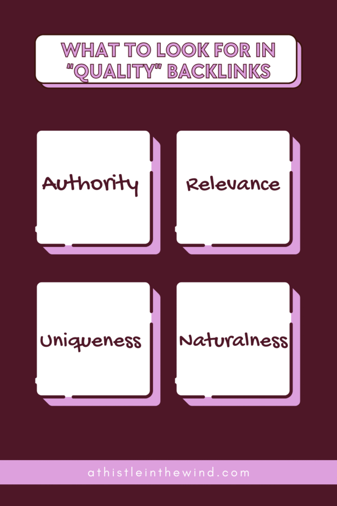 What to look for in “quality” backlinksCore Elements of Your Morally Grey Character