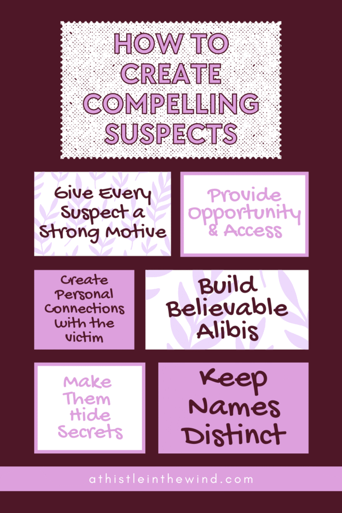 how to create compelling suspects