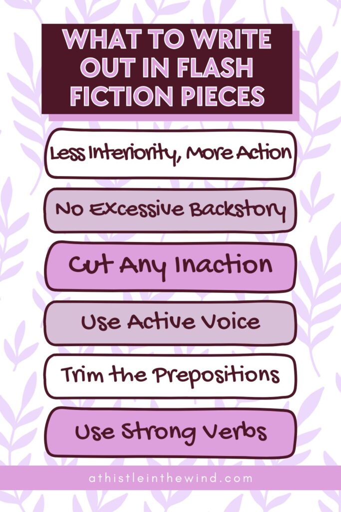 what to write out in flash fiction pieces