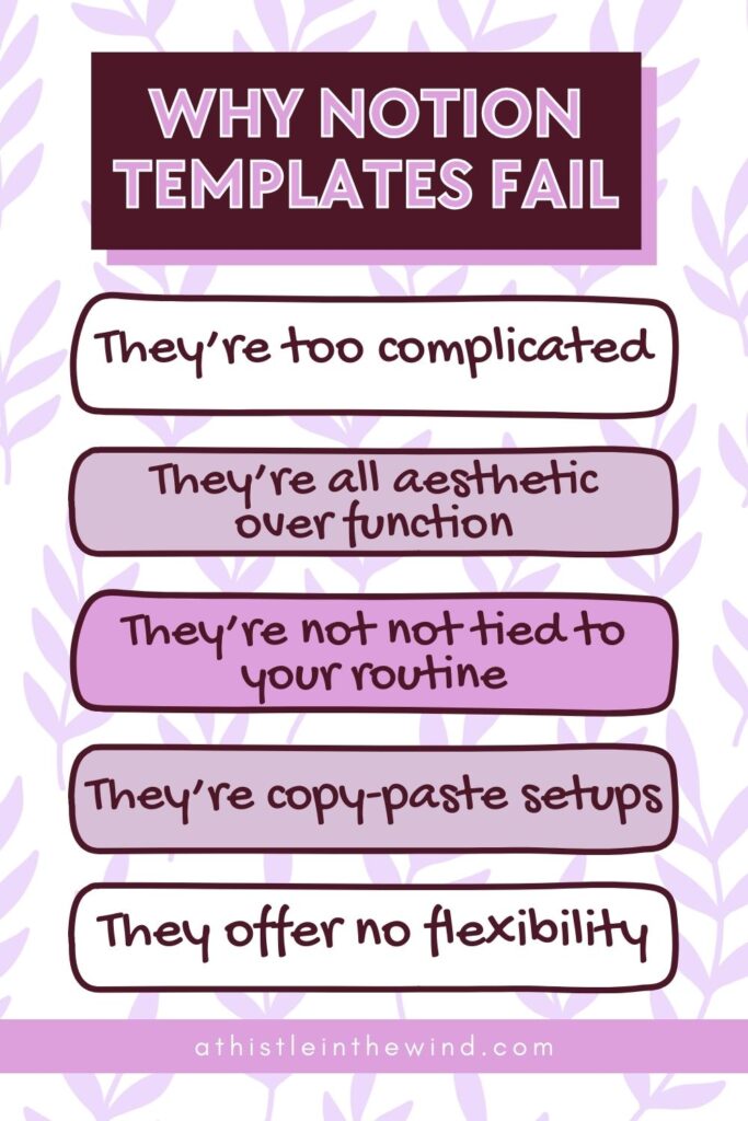 why notion templates fail