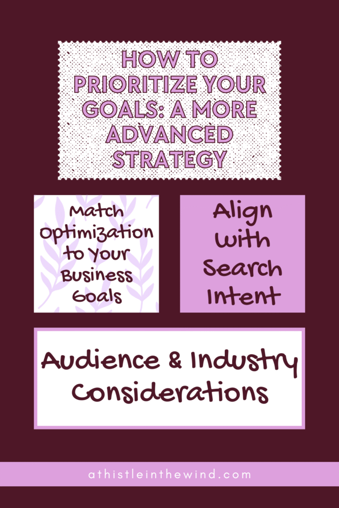 how to prioritize your goals - Optimize Your Blog Posts