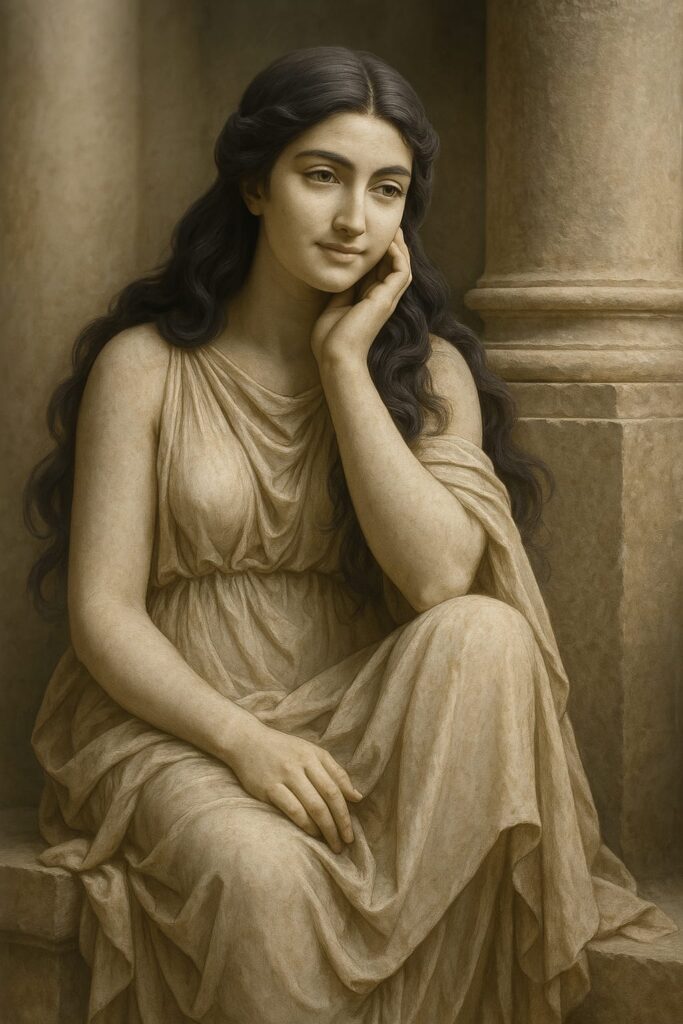 ai recreation of the author as a greek statue