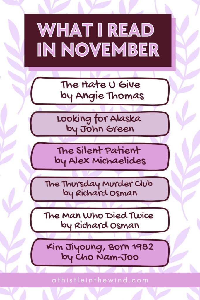 list of books i read in november