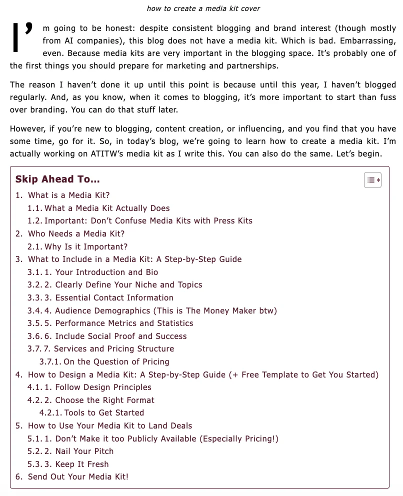 from my how to create a media kit blog