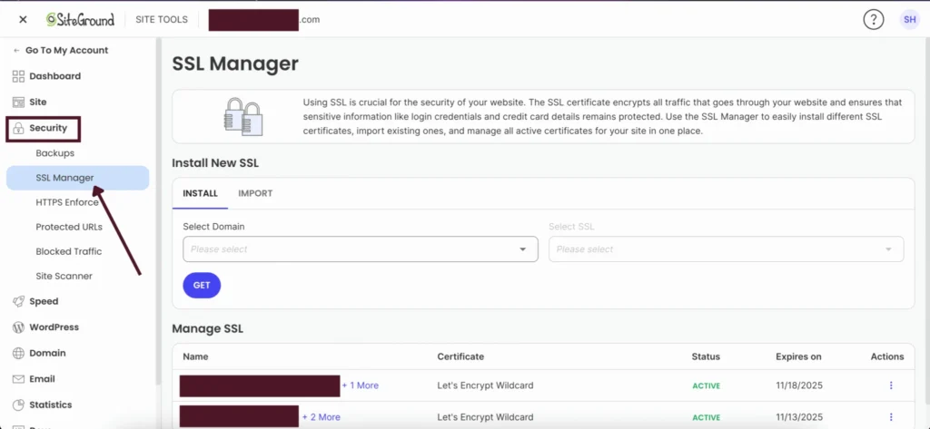 under security > ssl manager, install an ssl certificate for your staging site