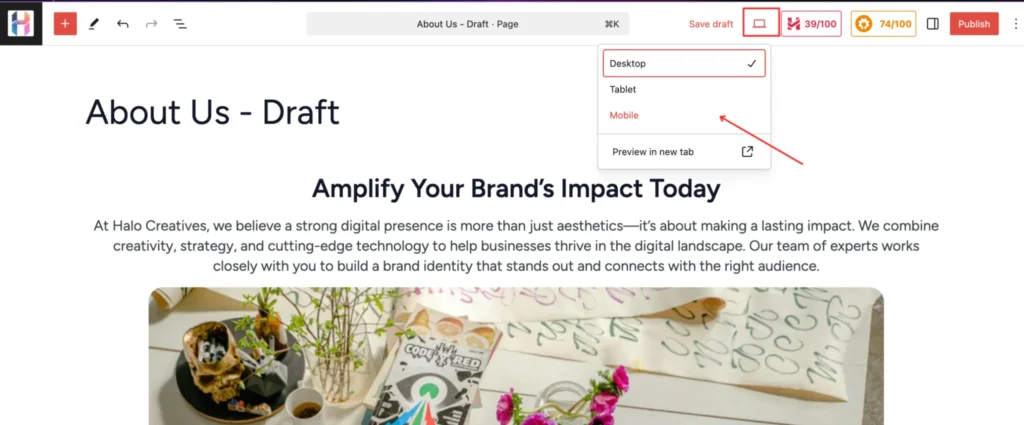 click on the desktop icon to see other views